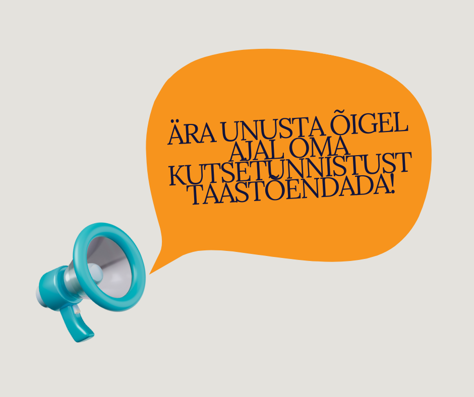 Soovime meeldetuletada, et kutsete taastõendamisel on uuendusi. Nimelt 24.04.2025 kinnitas Tervishoiu Kutsenõukogu meie uue kutse andmise korra, kuhu on sisse v